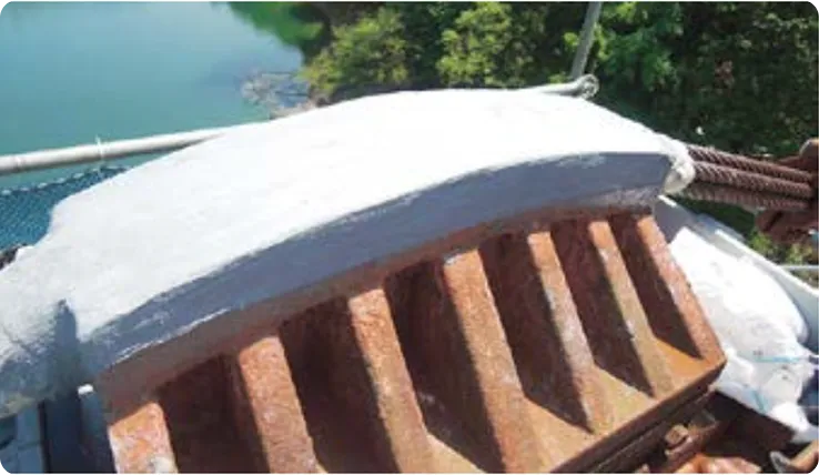 防食施工後サドル