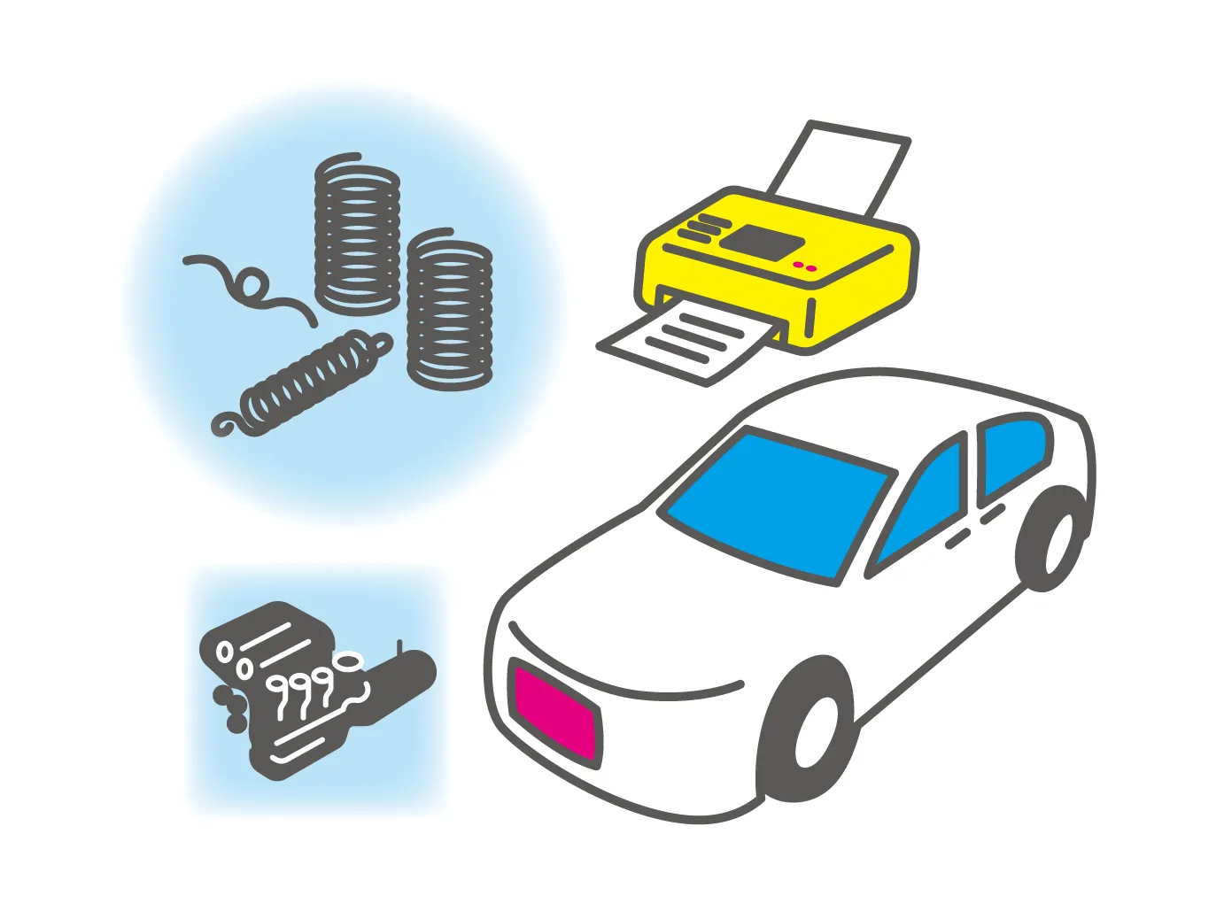 ばね用鋼線のイラスト