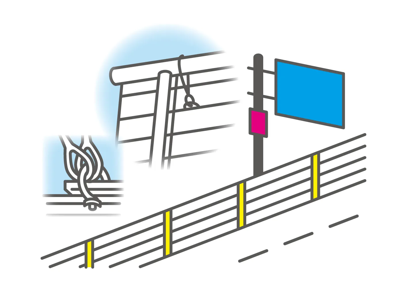 落下防止製品のイラスト