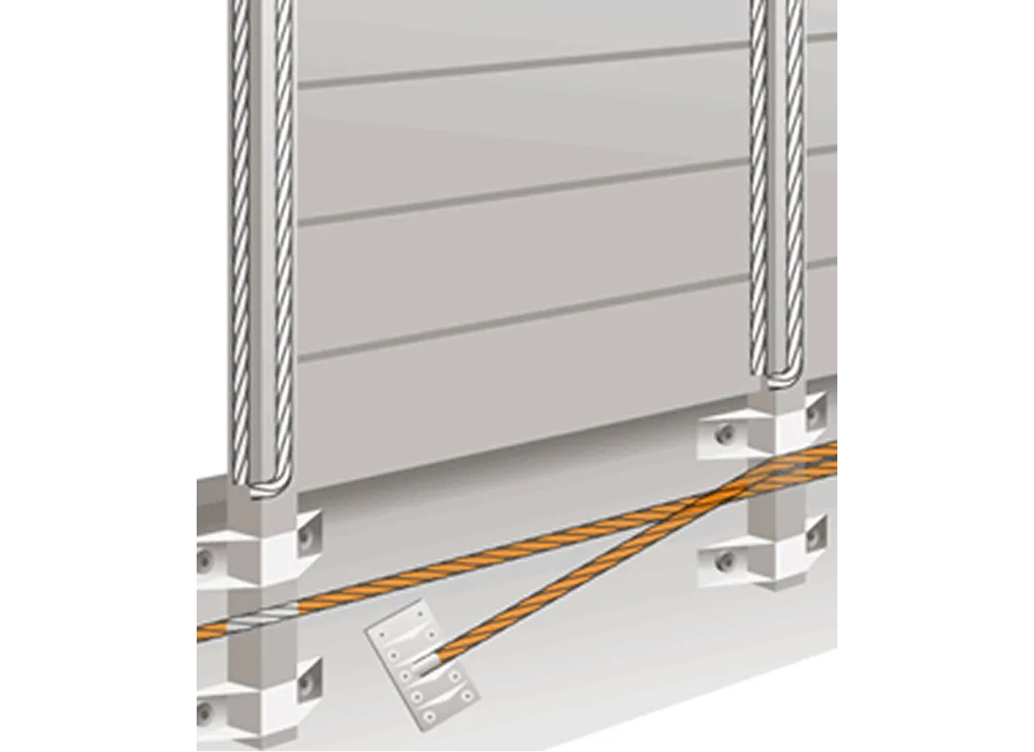支柱落下防止索 図